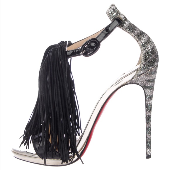 CHRISTIAN LOUBOUTIN Cassanovella Fringe Sandals